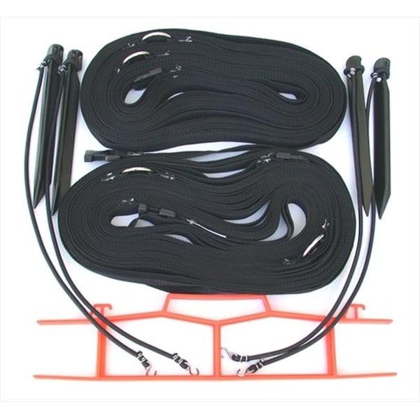 Home Court Home Court M817NABKS 8 Meter Black 1-inch Non-adjustable Web Courtlines M817NABKS - main